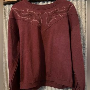 Ariat crew with cute western stitching.